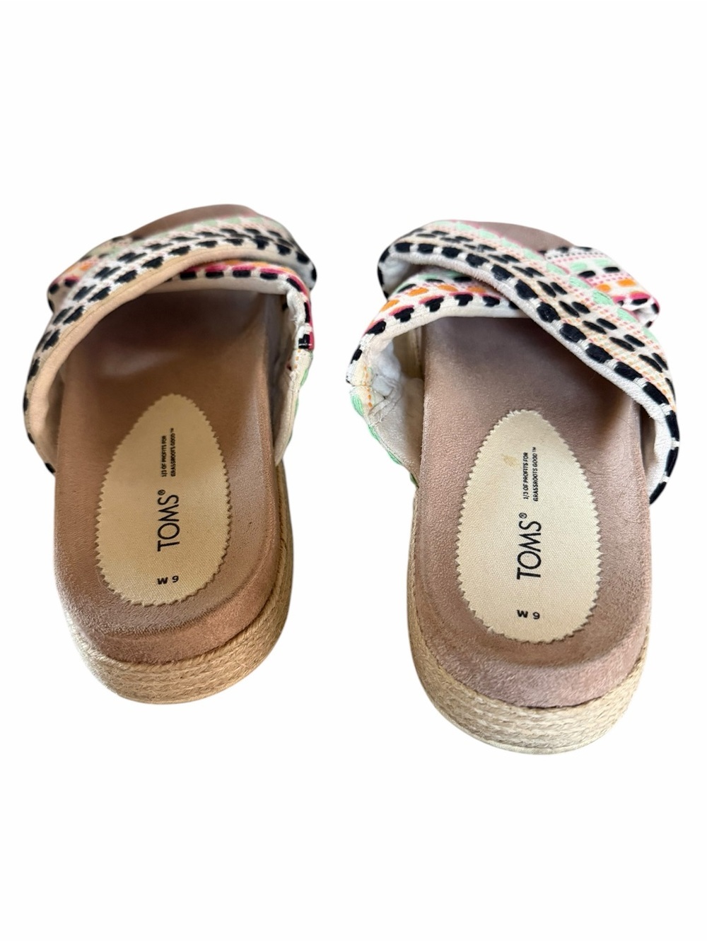 TOMS Multicolor Stitched Slide Sandals - Picture 3 of 6